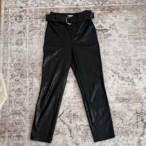 Superdown Black Faux Leather Pants